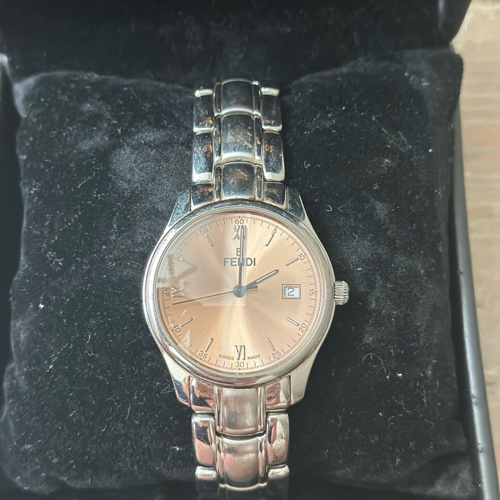 Fendi Silver and Gold Men's Watch